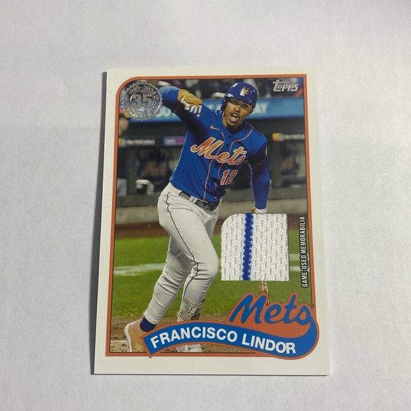 2024 Topps Francisco Lindor Mets Game Used Relic #89R2-FL (052) - Picture 1 of 2
